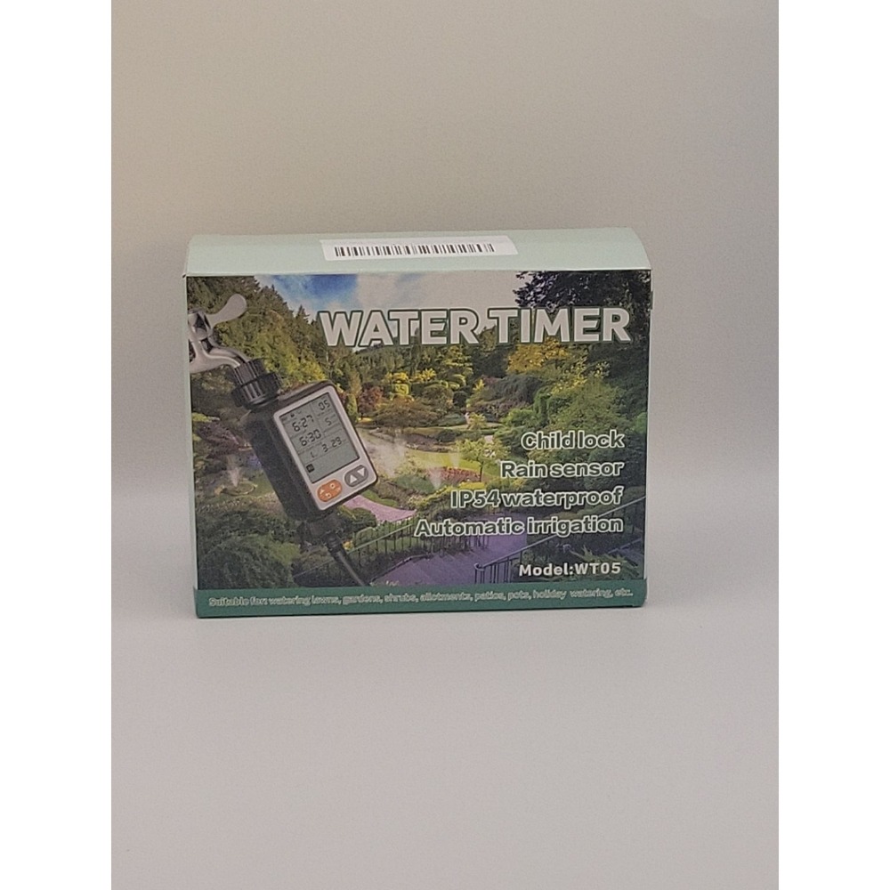 WT05 Automatic Water Timer IP54 Rain Sensor & Child-Lock – 1‑Zone, 10 Programs‎